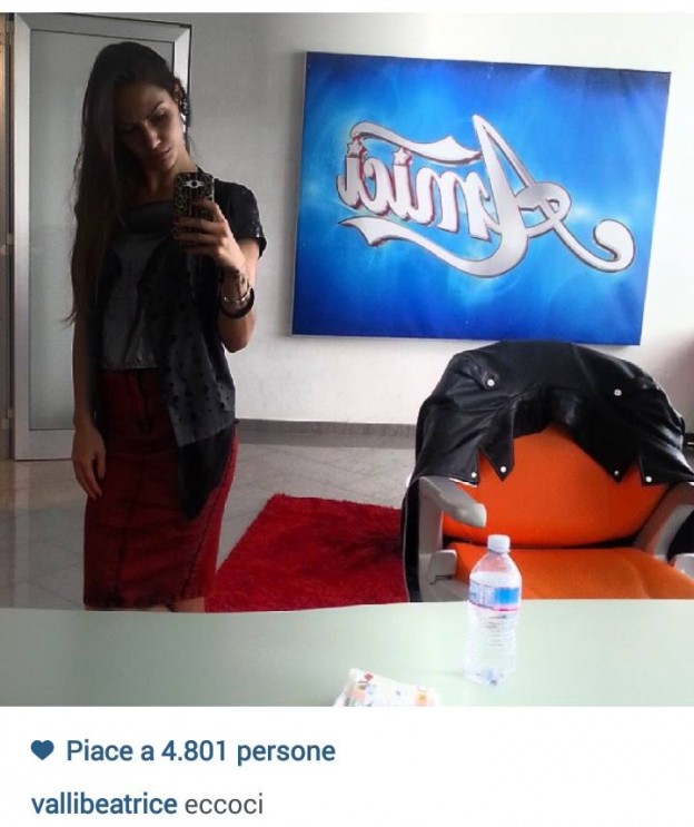 Beatrice Valli nel backstage prima della registrazione di ...